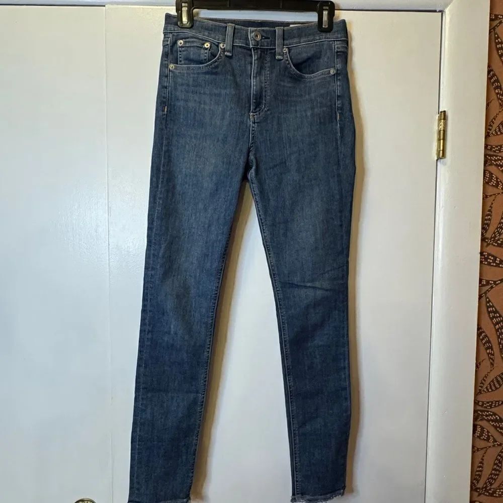 RAG &โBONE High-Rise Ankle Skinny Jean West Blue Womenโs Sizeโ26